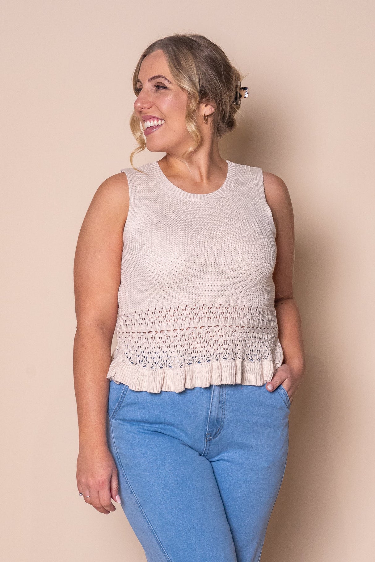 Catalina Top in Beige