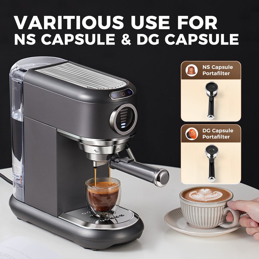 CAFELFFE MK601F 4in1 Multi - Capsule Espresso Maker: 19 Bar Pressure, PID Temp Control, Hot & Cold Brew, Compatible with Nespresso, Dolce Gusto & More