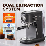 CAFELFFE MK601F 4in1 Multi - Capsule Espresso Maker: 19 Bar Pressure, PID Temp Control, Hot & Cold Brew, Compatible with Nespresso, Dolce Gusto & More